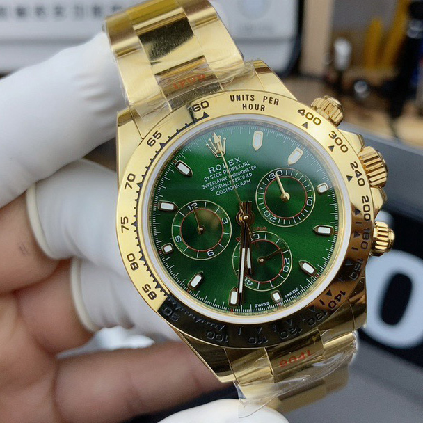 Rolex Daytona Cosmograph 116508 18k Yellow Gold Oyster Bracelet 40mm Green Dial - DesignerGu