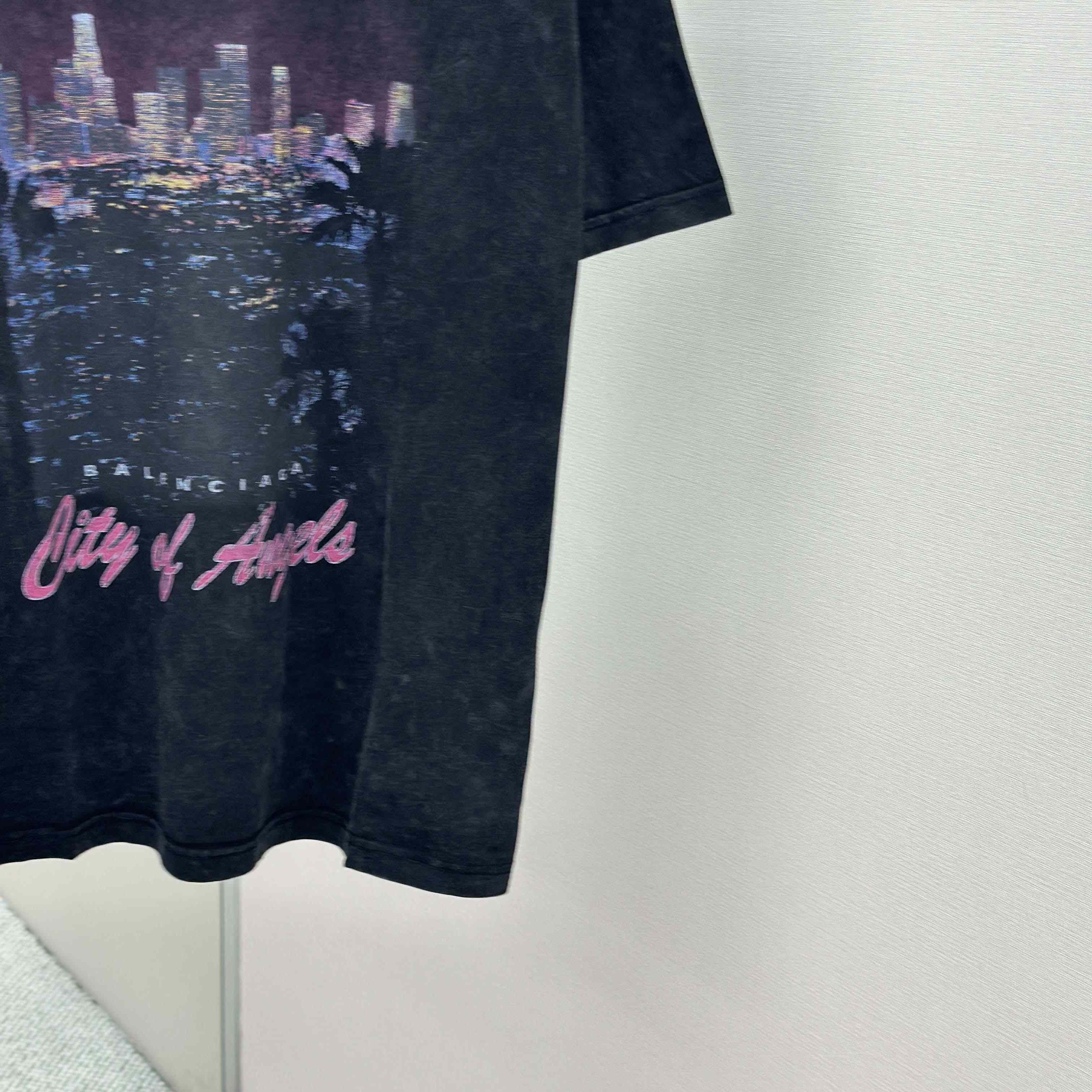 Balenciaga Taped Balenciaga Back T-Shirt Medium Fit in heather grey dry jersey - DesignerGu