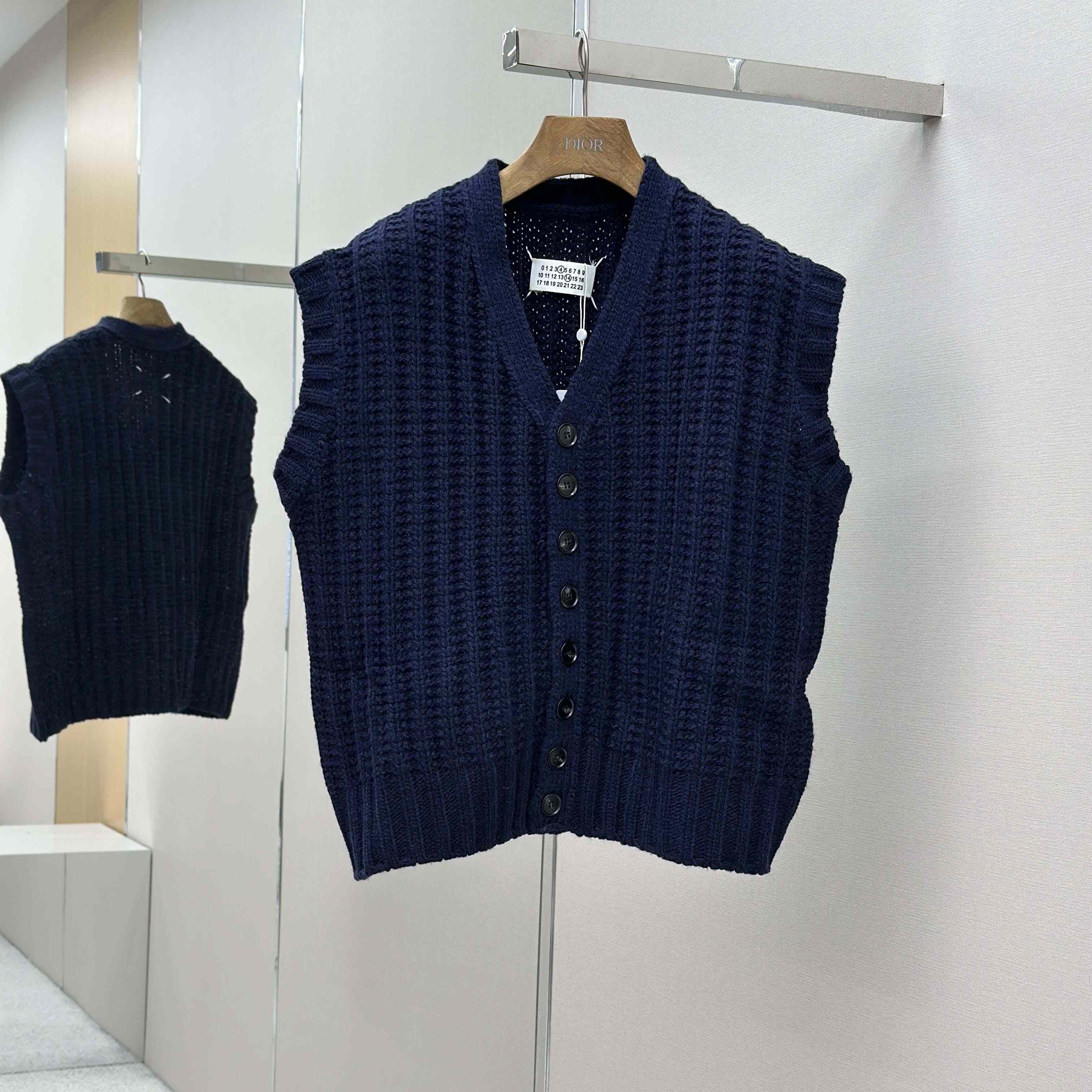 Maison Margiela Ribbed-knit Wool Vest - DesignerGu