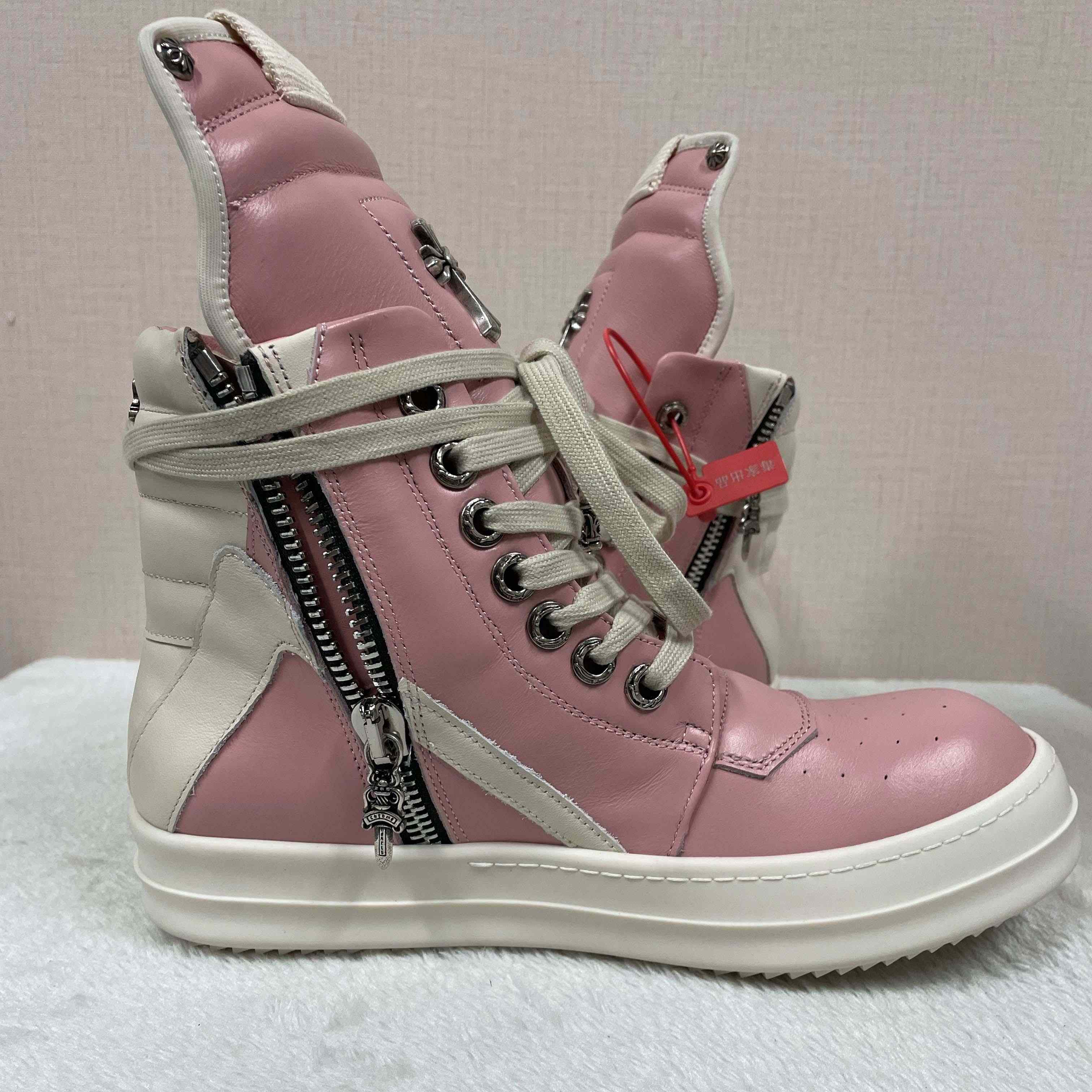 Chrome Hearts x Rick Owens Geobasket High 'Pink' - DesignerGu