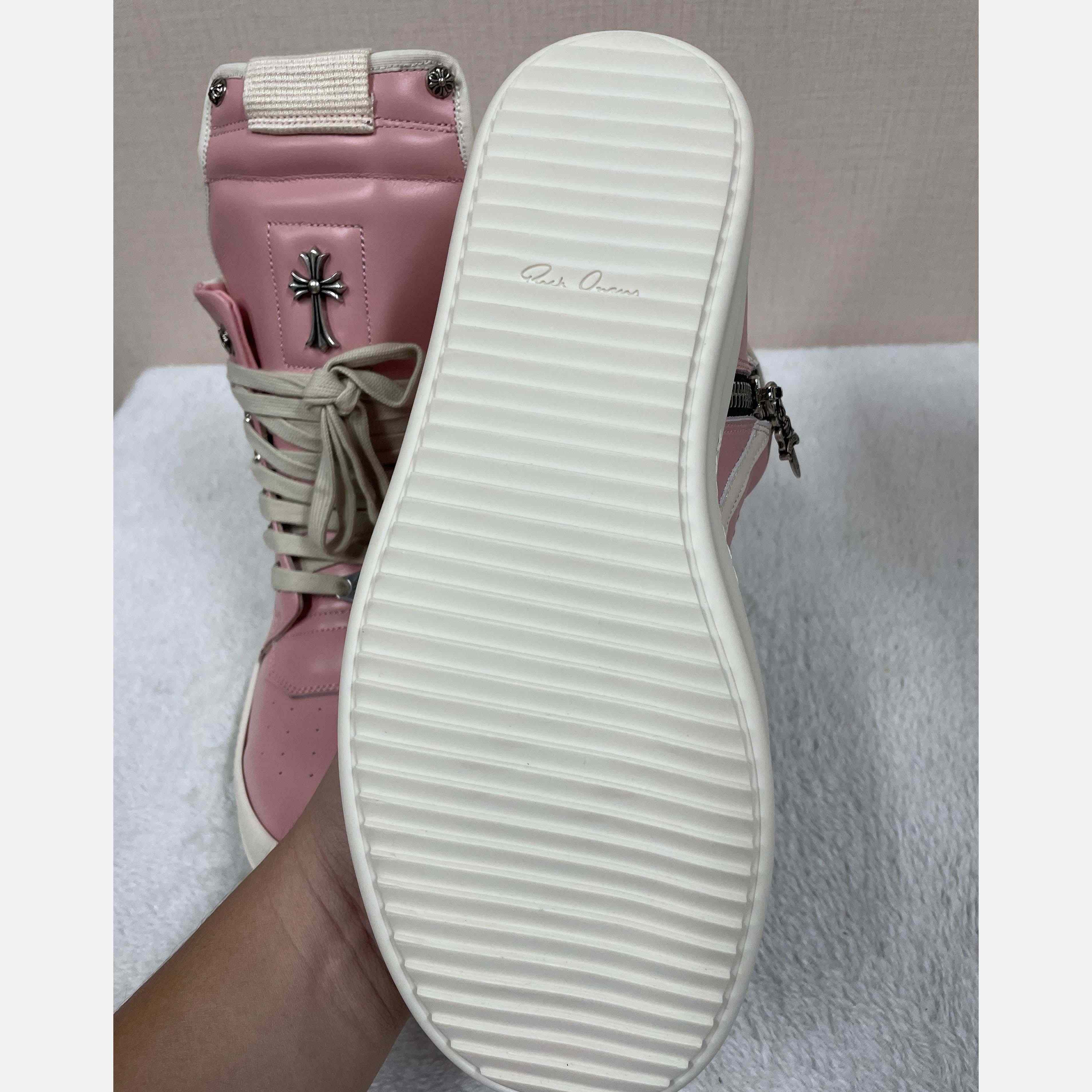 Chrome Hearts x Rick Owens Geobasket High 'Pink' - DesignerGu