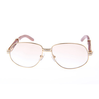 Cartier CT566 Wood Sunglasses In Gold - DesignerGu