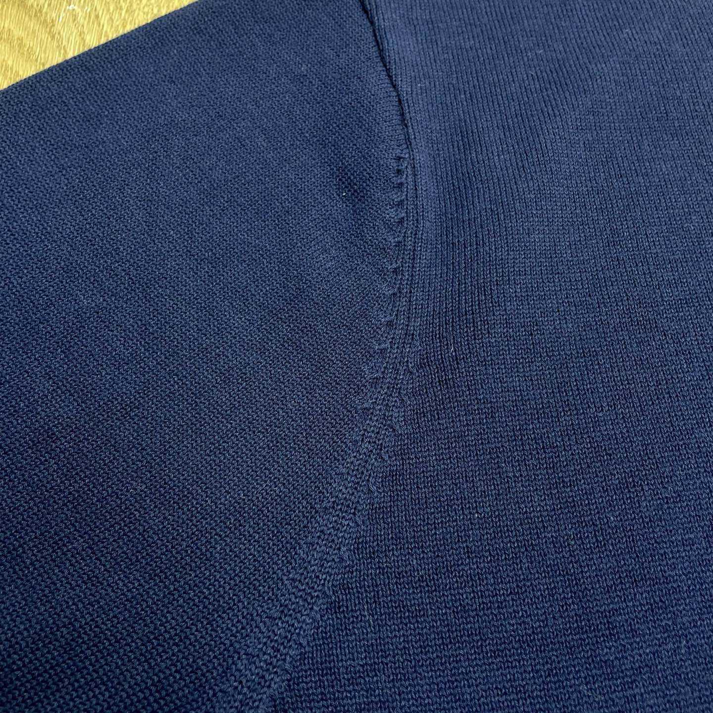 Casablanca Wool Knit Monogram Quarter-Zip Polo Shirt   D0099 - DesignerGu