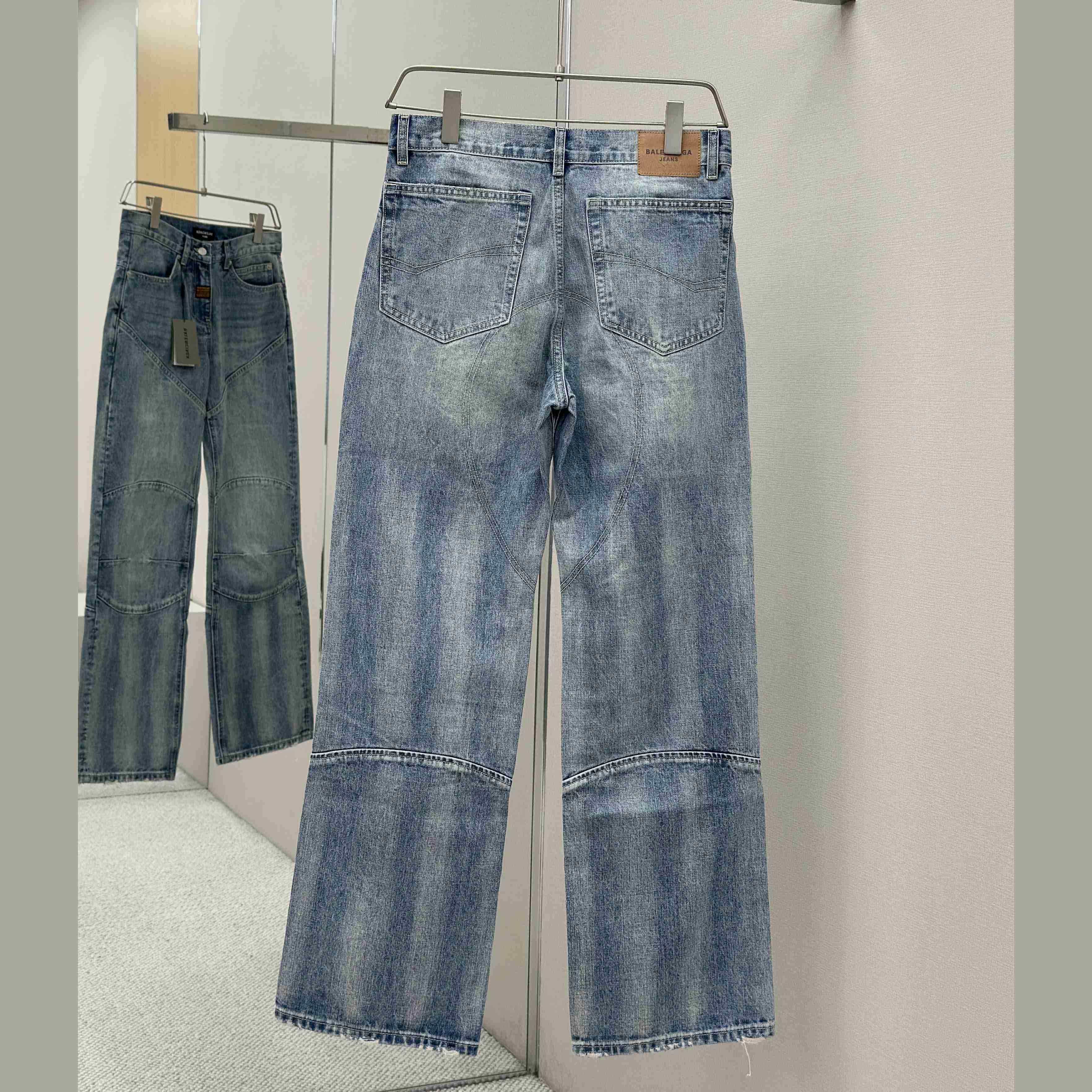 Balenciaga Fitted Low-waist Pants In Light Blue  - DesignerGu