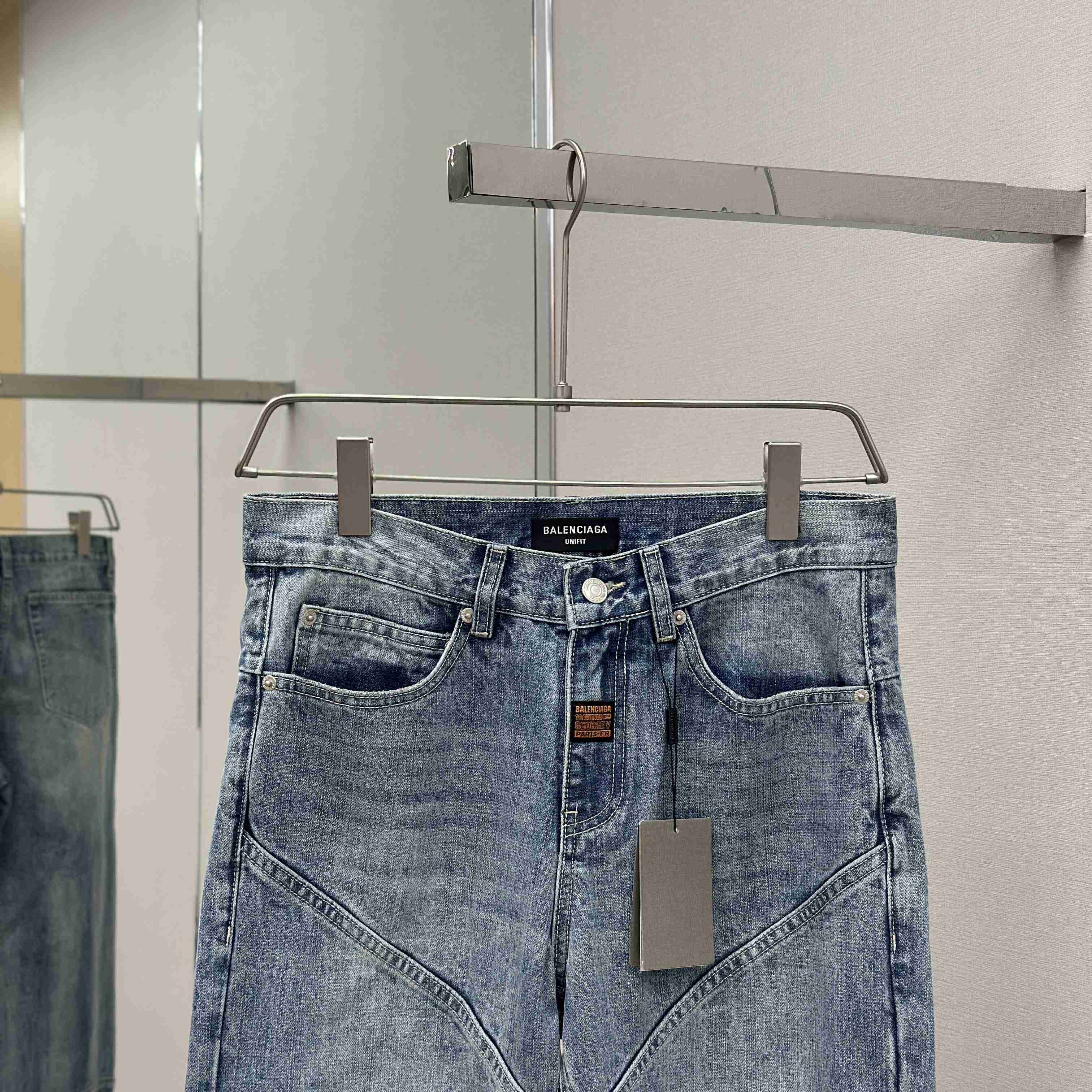 Balenciaga Fitted Low-waist Pants In Light Blue  - DesignerGu