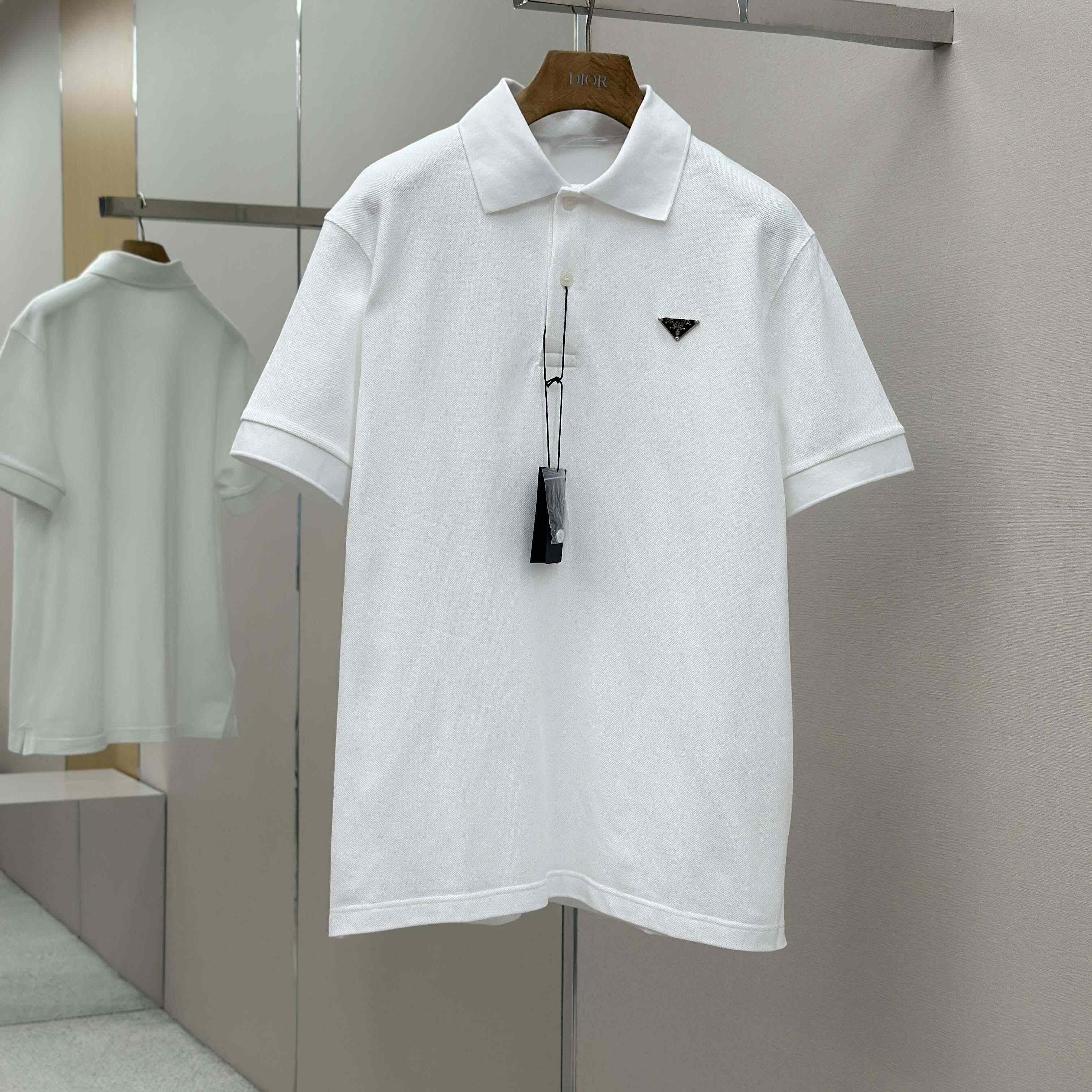 Prada Piqué Polo Shirt - DesignerGu
