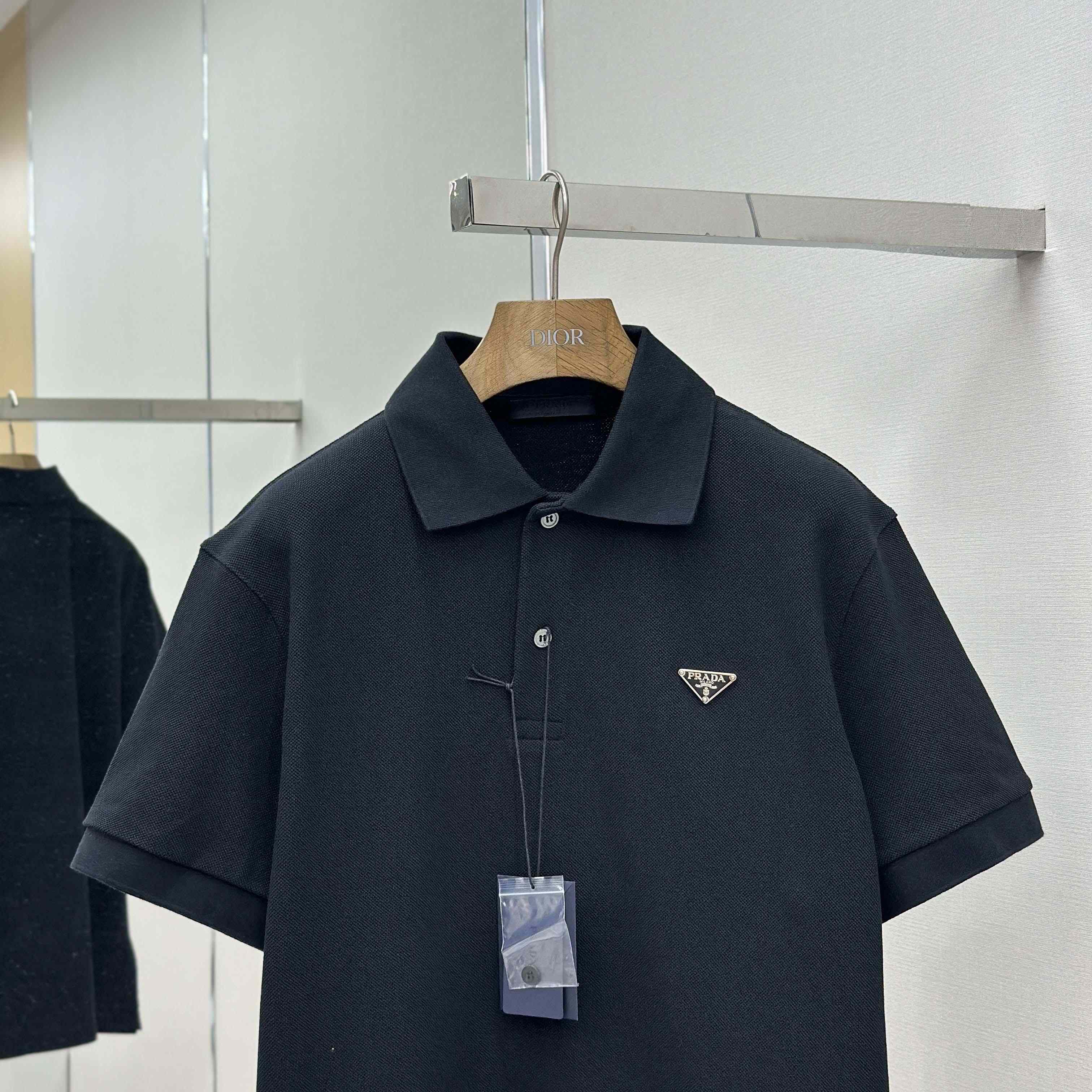Prada Piqué Polo Shirt - DesignerGu
