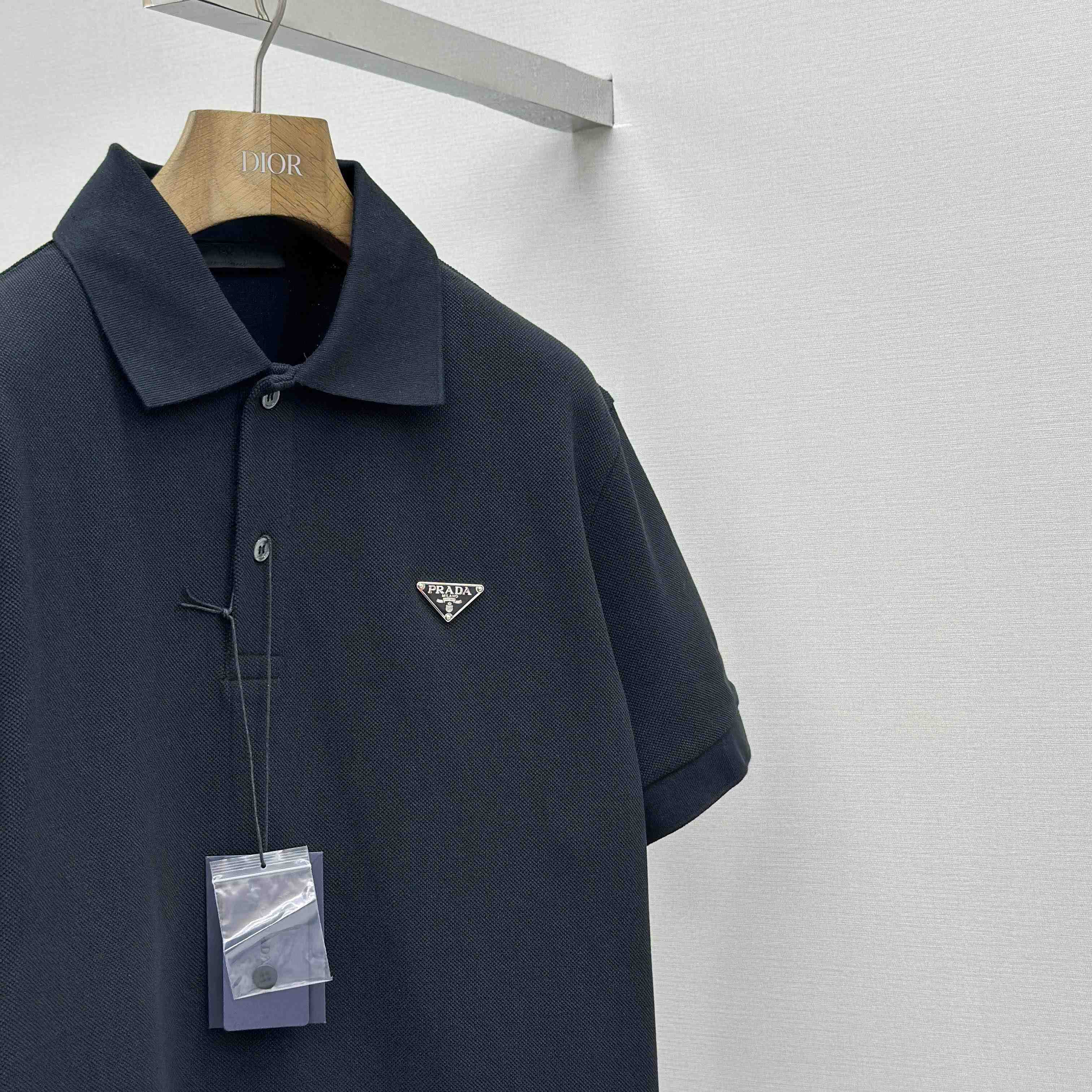 Prada Piqué Polo Shirt - DesignerGu