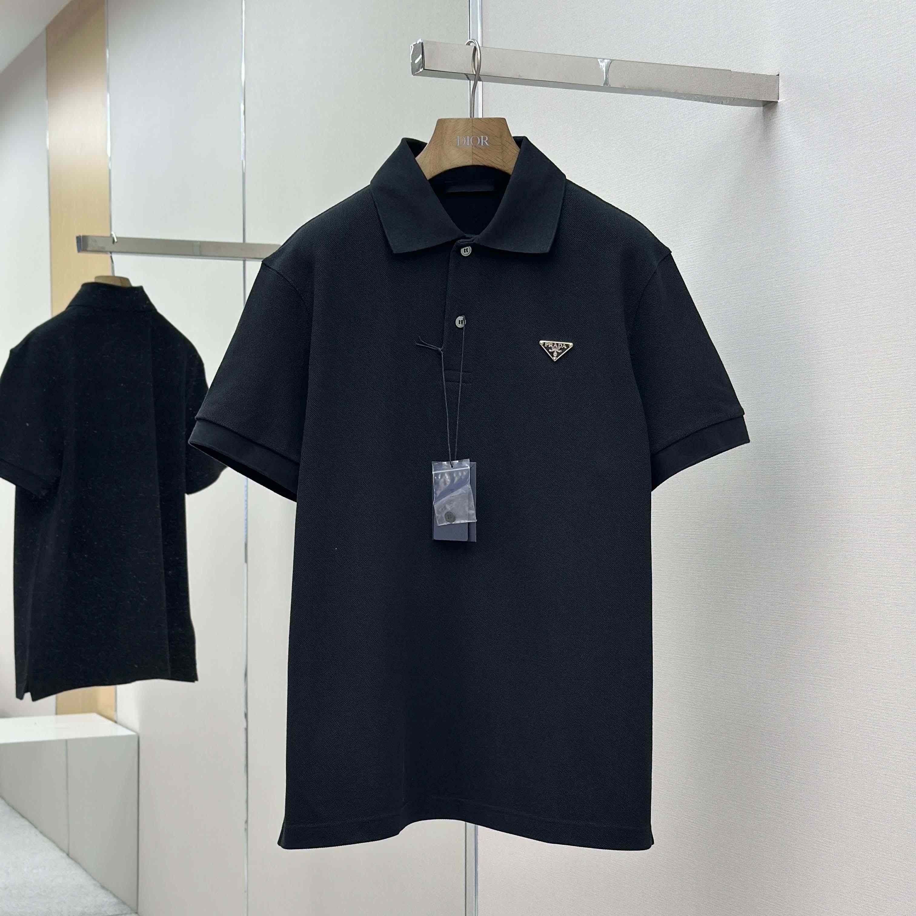 Prada Piqué Polo Shirt - DesignerGu