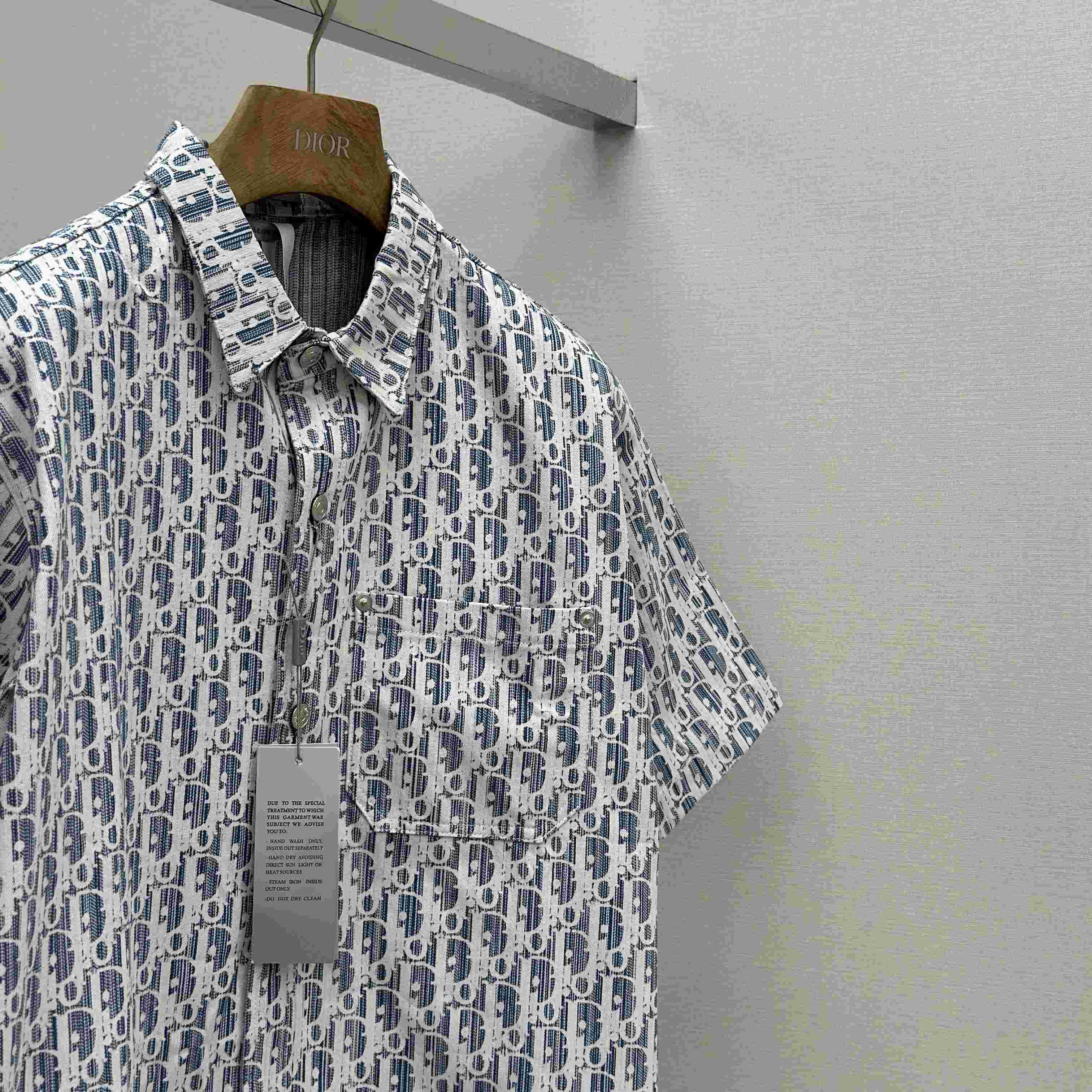 Dior Oblique Short-Sleeved Shirt - DesignerGu