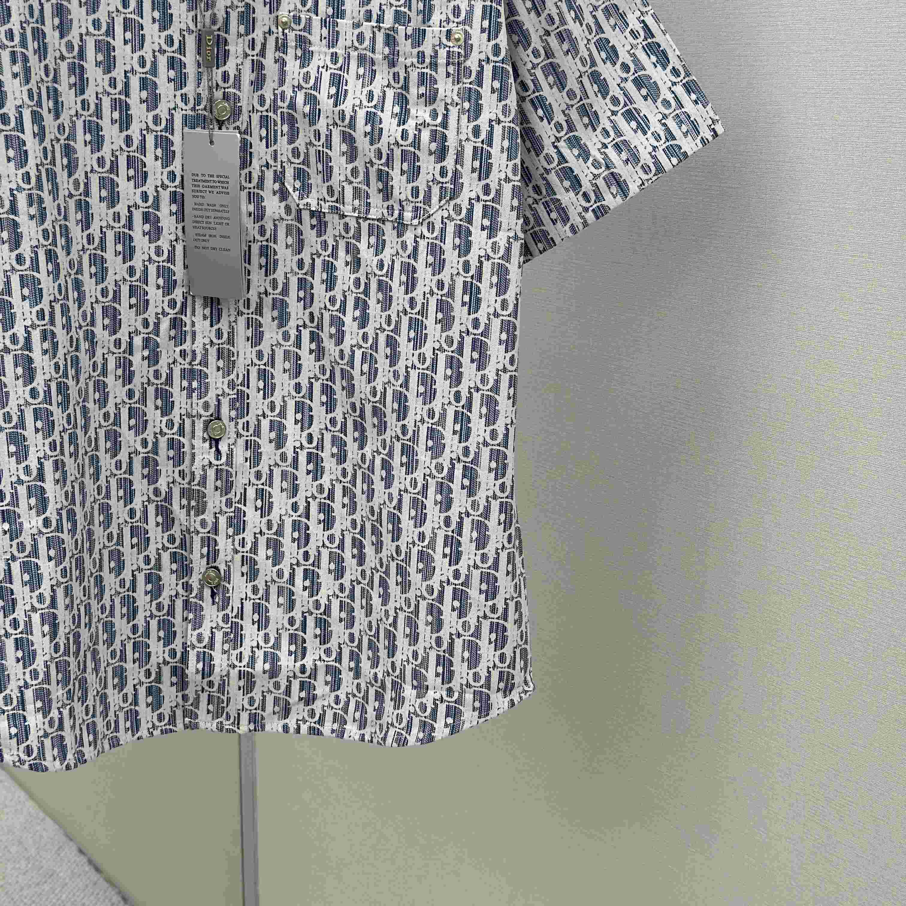 Dior Oblique Short-Sleeved Shirt - DesignerGu