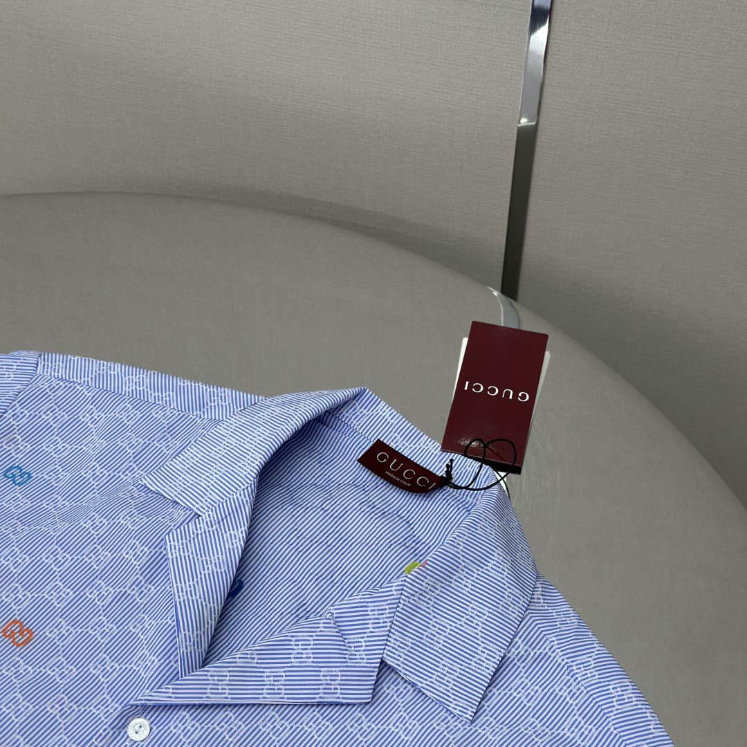 Gucci Striped Cotton Bowling Shirt - DesignerGu