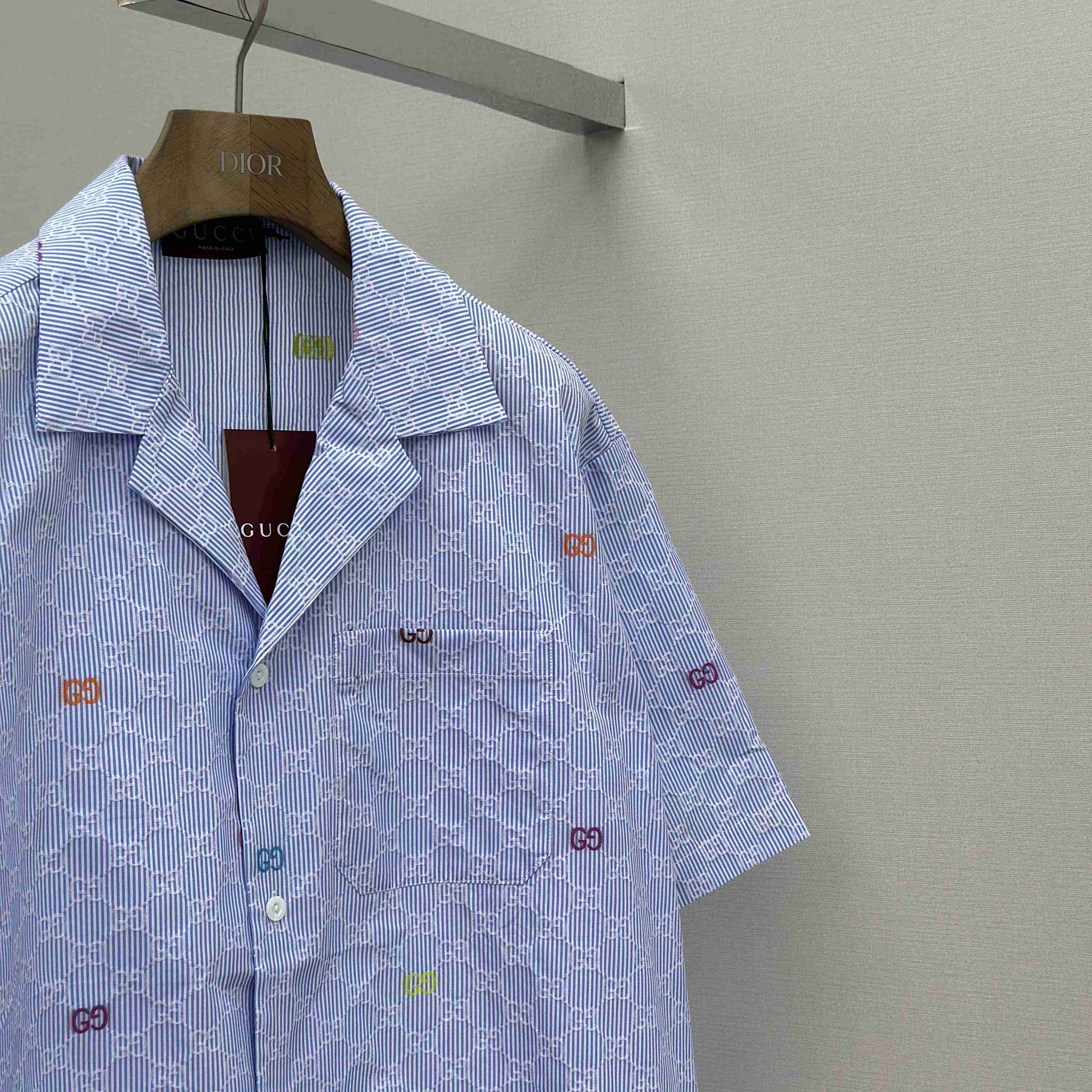 Gucci Striped Cotton Bowling Shirt - DesignerGu