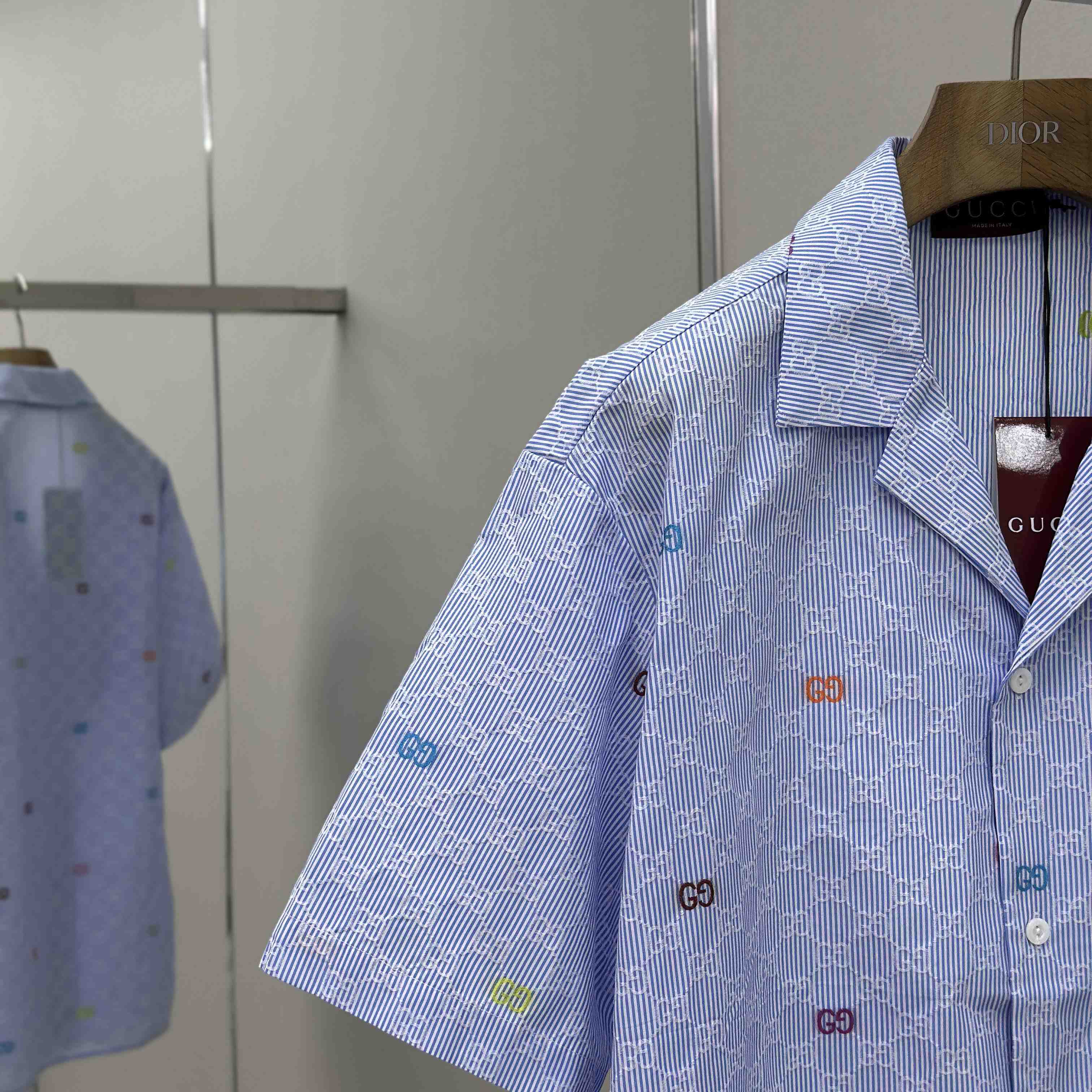 Gucci Striped Cotton Bowling Shirt - DesignerGu