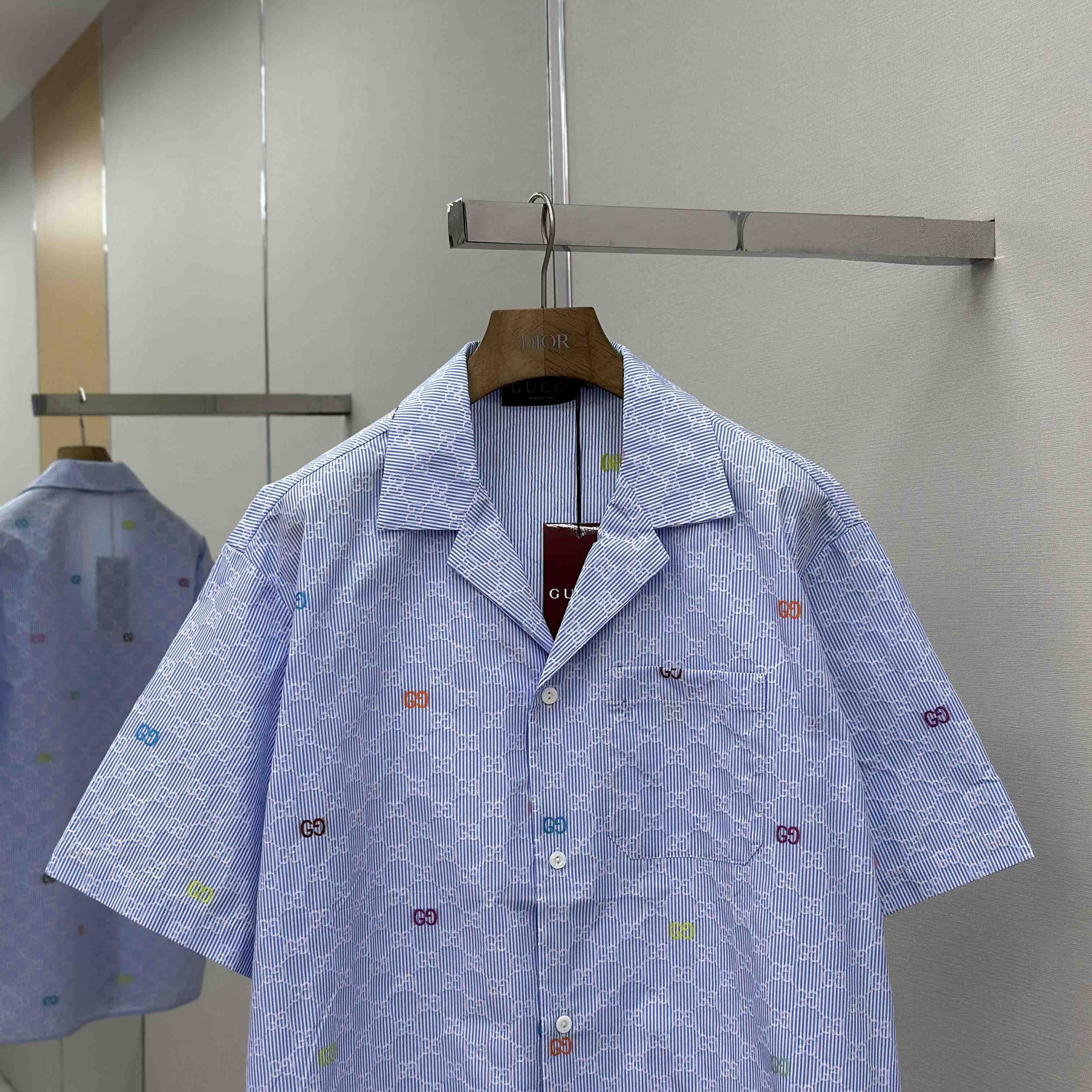 Gucci Striped Cotton Bowling Shirt - DesignerGu