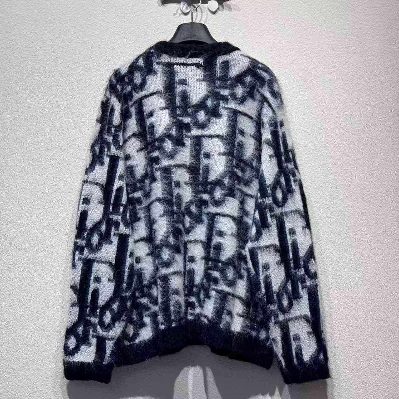 Dior Blue Printed Long Sleeve Knitwear - DesignerGu