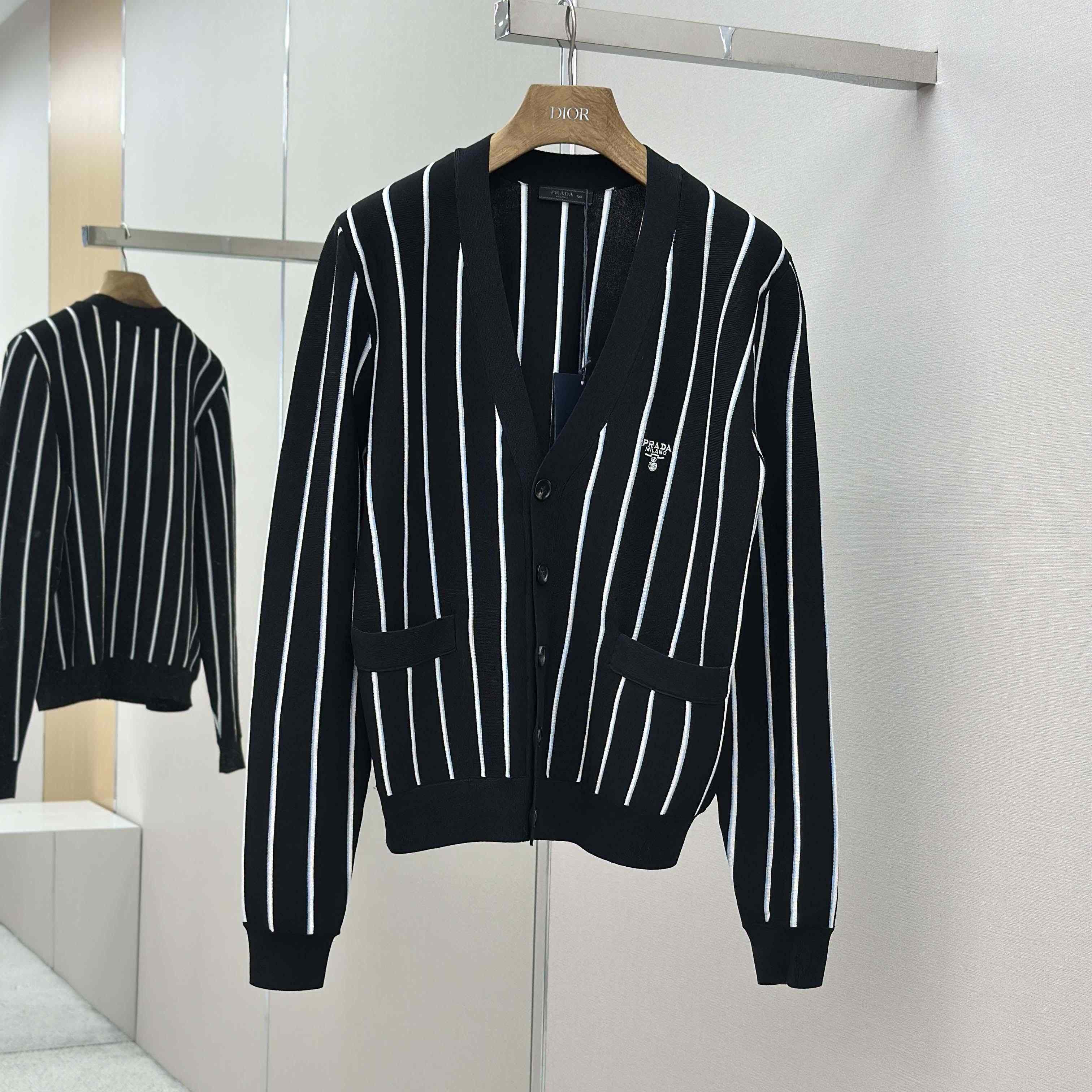 Prada Black Wool Cardigan - DesignerGu