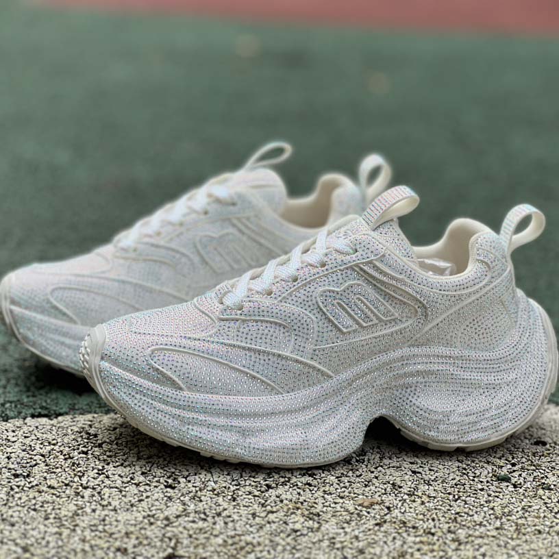 Balenciaga Runner Sneakers with Rhinestones - DesignerGu