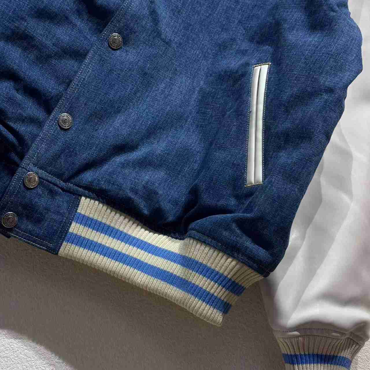 Celine Loose Triomphe Teddy In Trail Wash Denim - DesignerGu