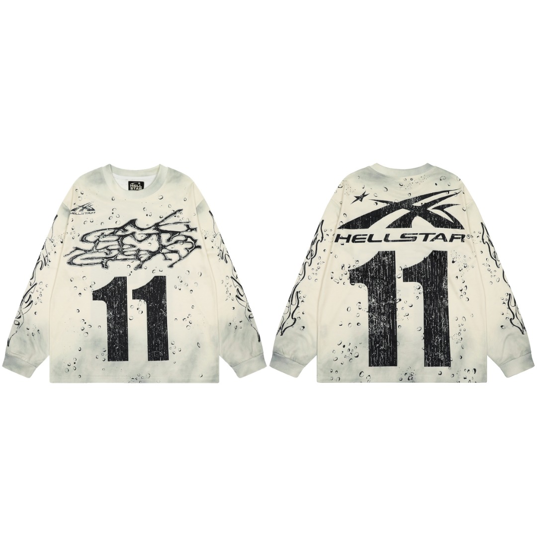 Hellstar Studios Moto Cross Longsleeve T-Shirt  - DesignerGu