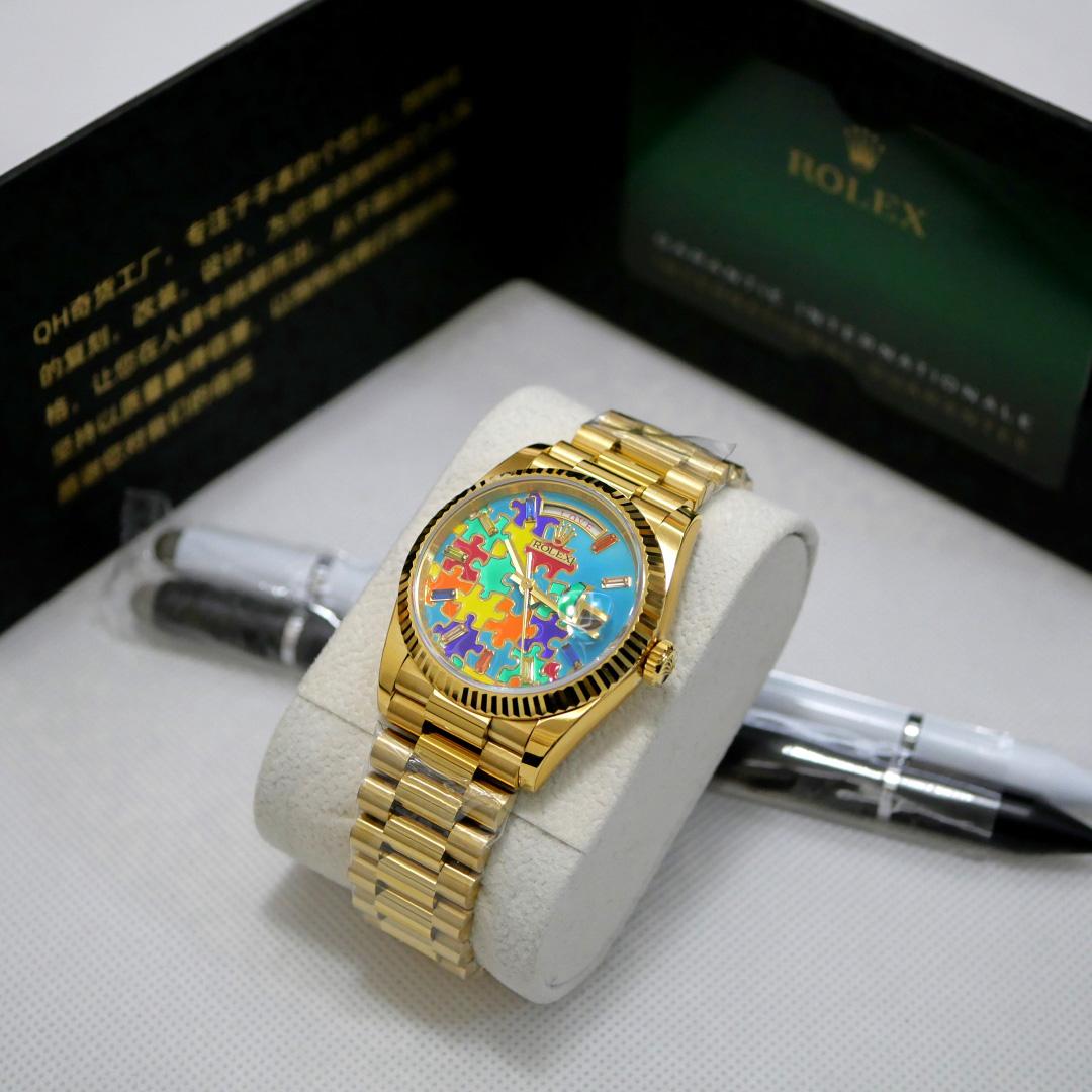 Rolex Oyster Perpetual Day-Date, 36mm, yellow gold 128235 - DesignerGu
