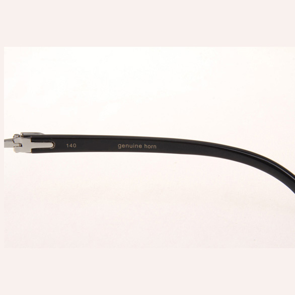 Cartier CT_3524012 Diamond White Mix Black Buffalo Eyeglasses In Silve - DesignerGu