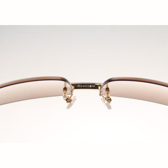 Cartier CT_3524012 Diamond Black Buffalo Eyeglasses In Gold Brown - DesignerGu