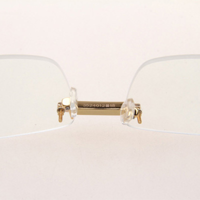 Cartier CT_3524012 Diamond Wood Eyeglasses In Gold - DesignerGu