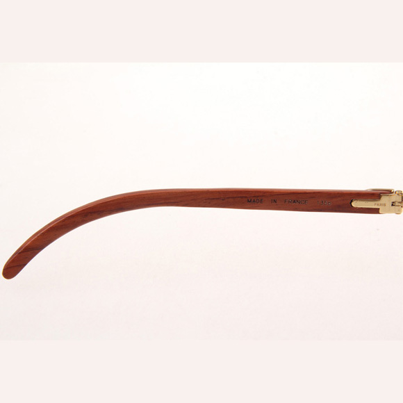 Cartier CT_3524012 Diamond Wood Eyeglasses In Gold - DesignerGu