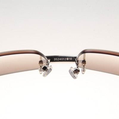 Cartier CT_3524012 Diamond White Buffalo Sunglasses In Silver Brown - DesignerGu