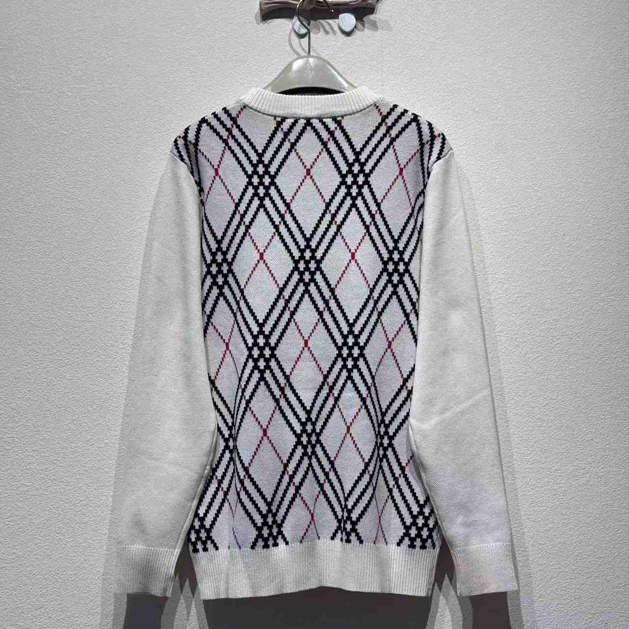 Burberry Argyle Check Wool Blend Sweater - DesignerGu