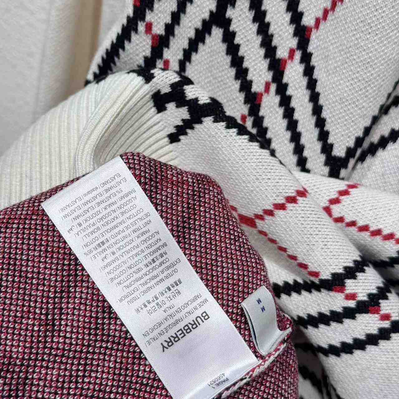 Burberry Argyle Check Wool Blend Sweater - DesignerGu