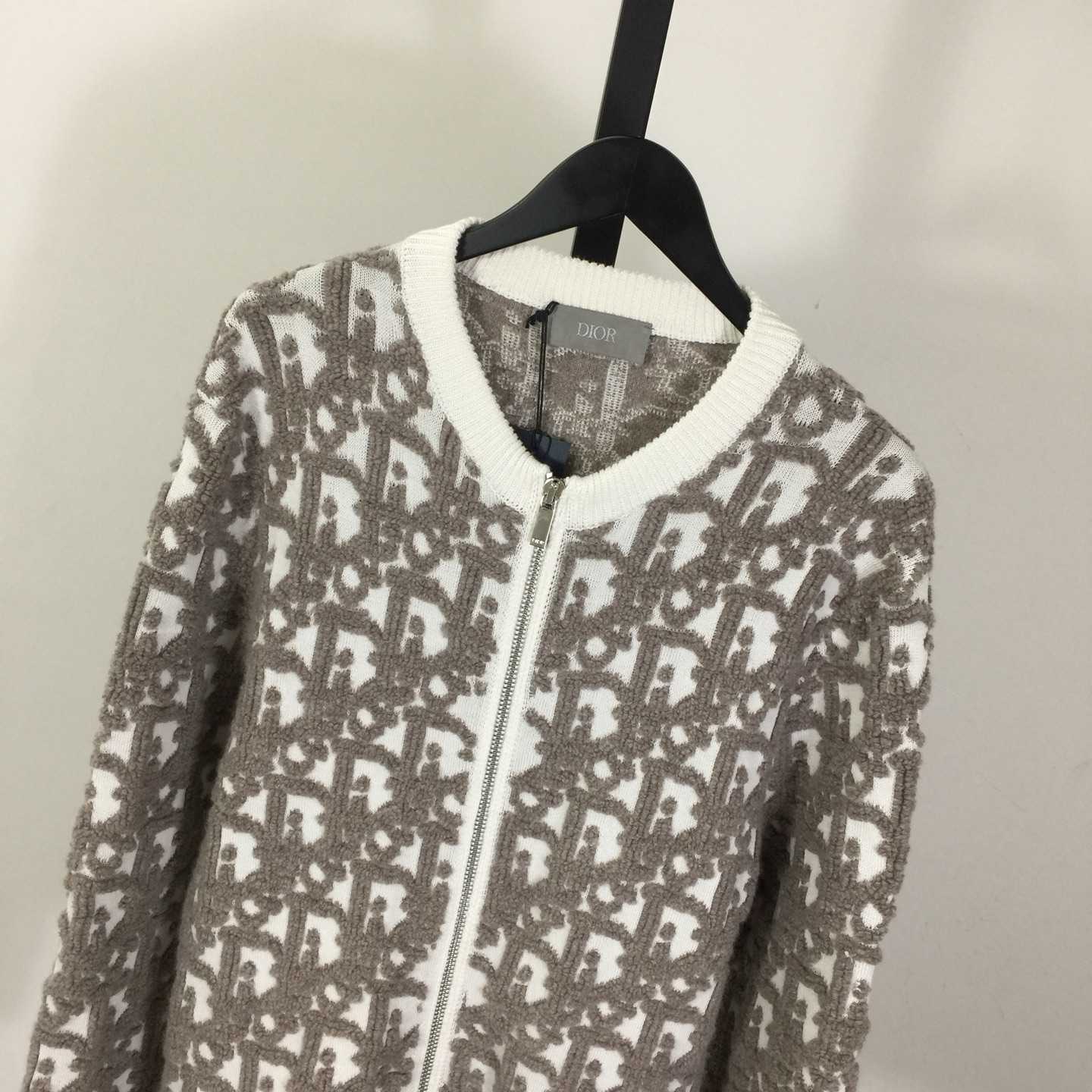 Dior Oblique Cardigan White Wool - DesignerGu