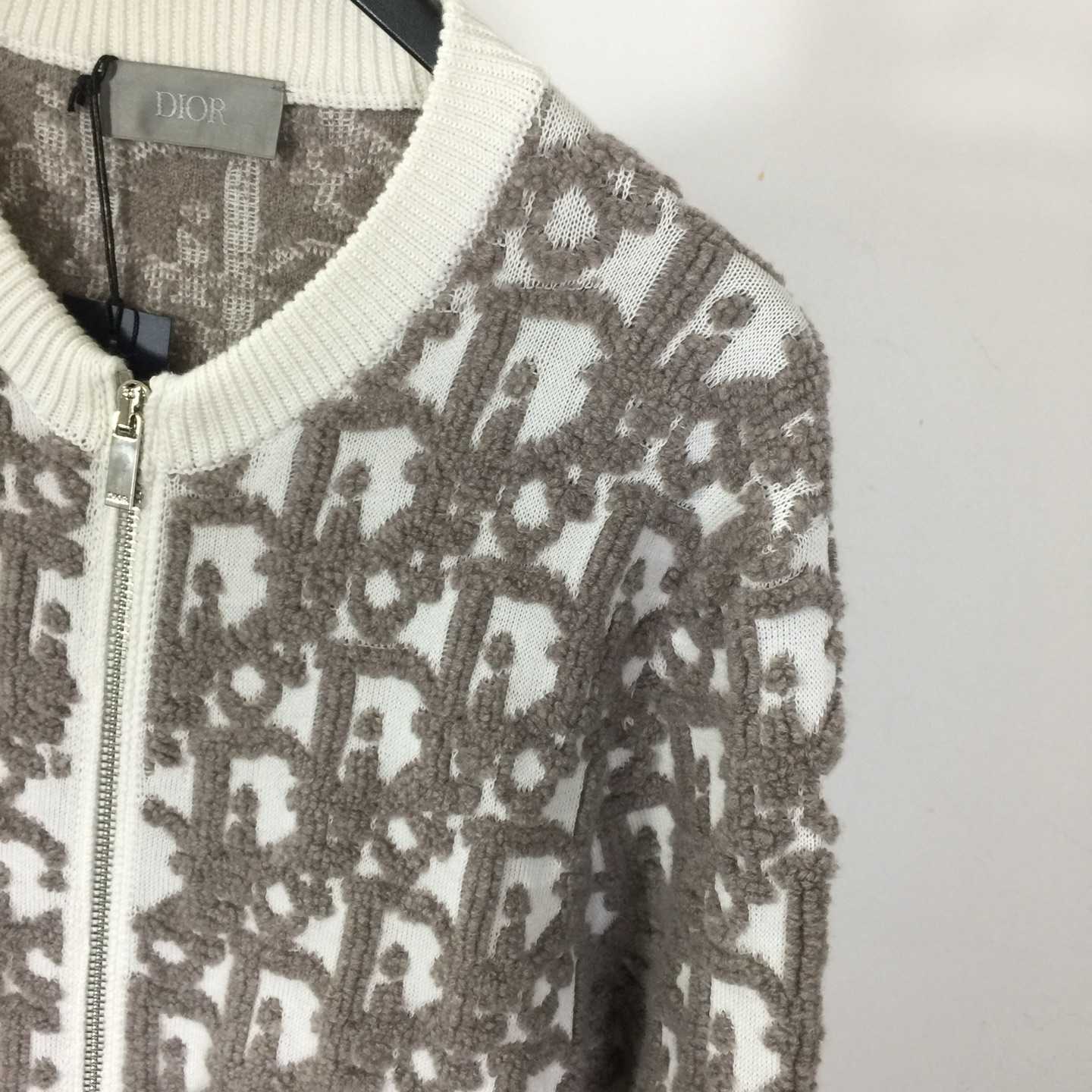 Dior Oblique Cardigan White Wool - DesignerGu