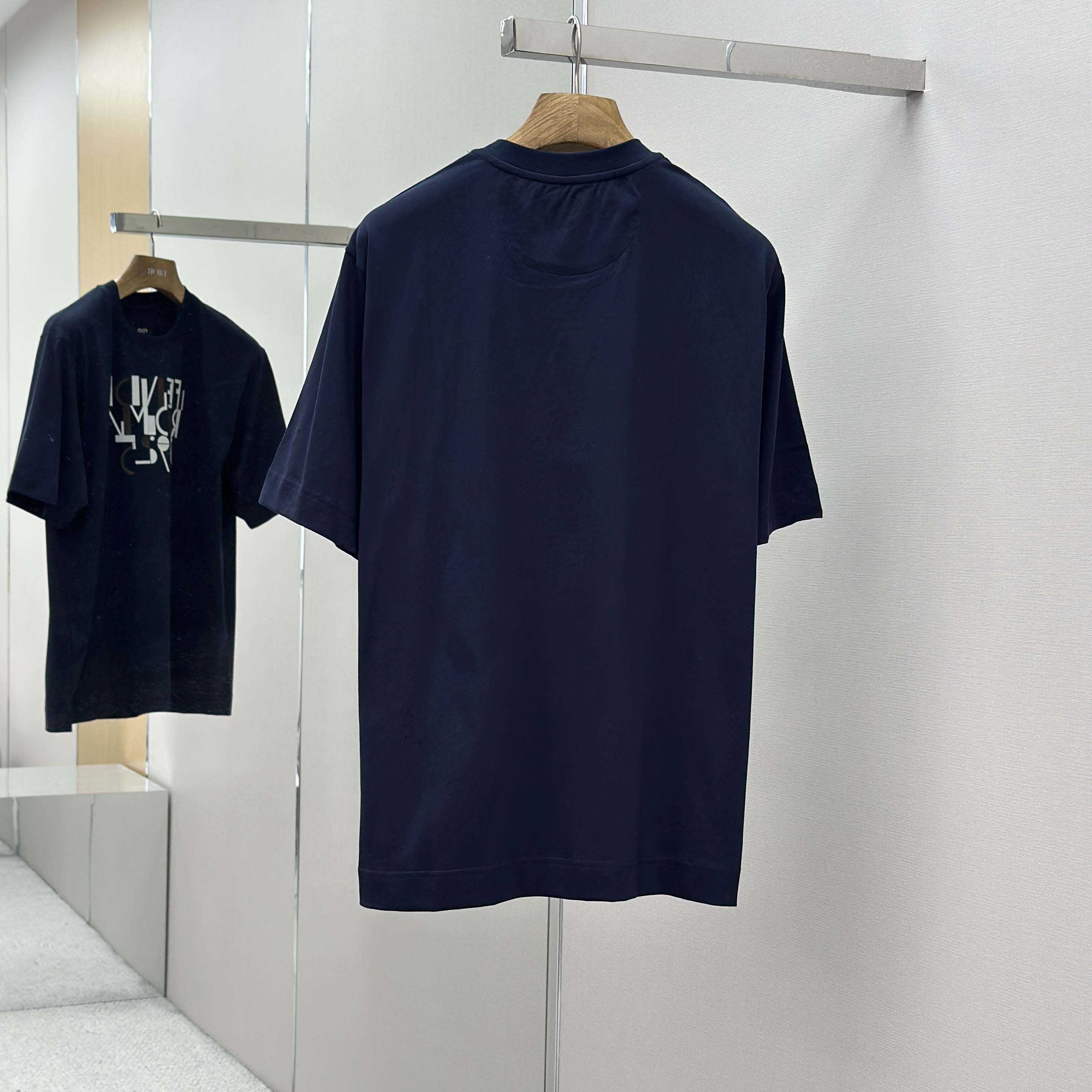 Fendi Dark Blue Cotton T-shirt - DesignerGu