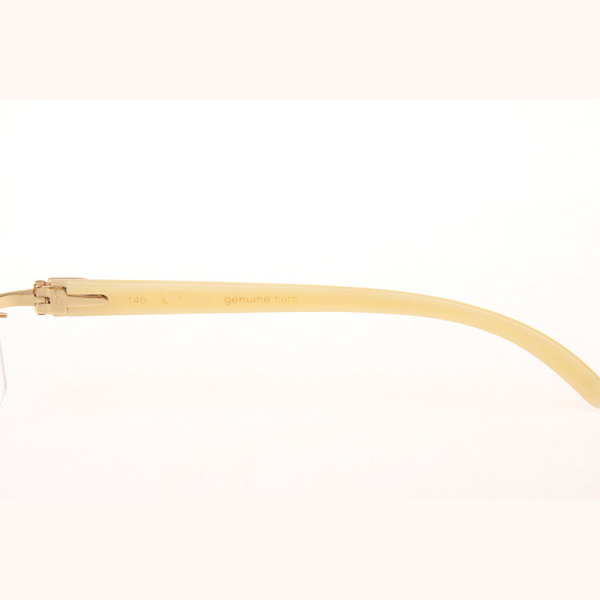 Cartier CT_3524012 Diamond White Buffalo Eyeglasses In Gold - DesignerGu
