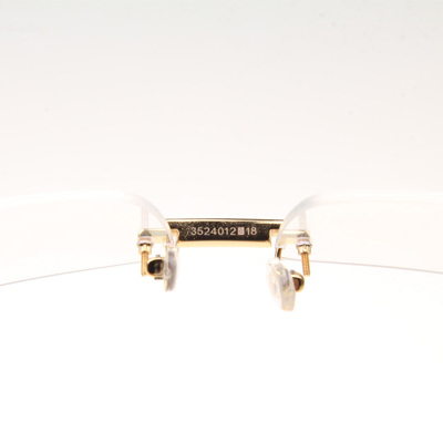 Cartier CT_3524012 Diamond White Buffalo Eyeglasses In Gold - DesignerGu