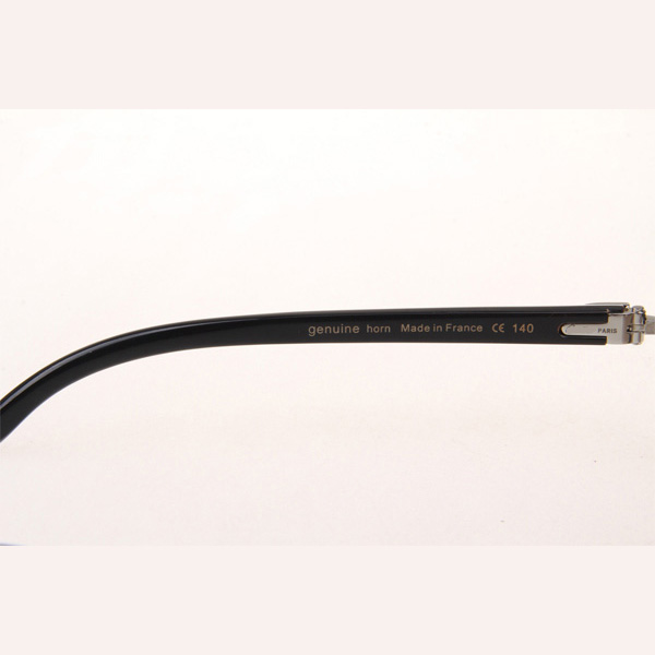 Cartier CT_3524012 Diamond White Mix Black Buffalo Eyeglasses In Silver Brown - DesignerGu