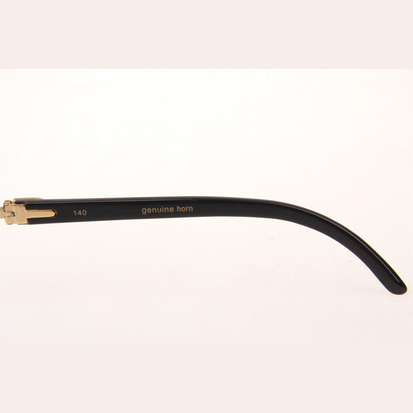 Cartier CT_3524012 Diamond Black Buffalo Eyeglasses In Gold - DesignerGu