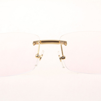 Cartier CT_3524012 Diamond Black Buffalo Eyeglasses In Gold - DesignerGu