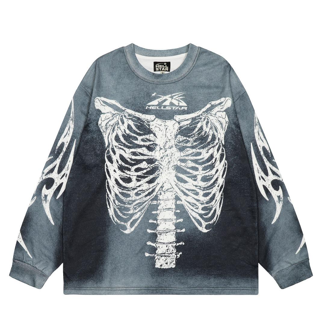 Hellstar Skeleton Long-Sleeve T-shirt - DesignerGu