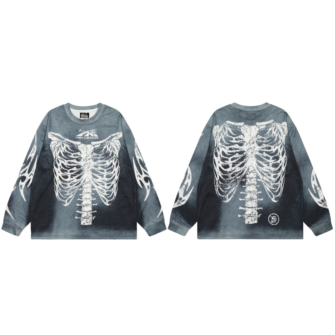Hellstar Skeleton Long-Sleeve T-shirt - DesignerGu