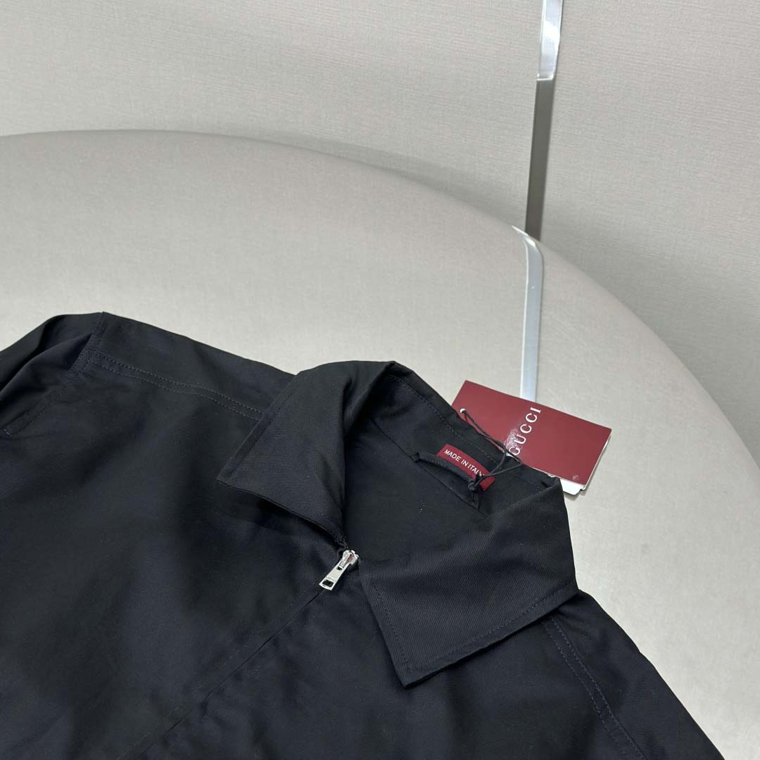 Gucci Cotton Twill Jacket With Web Detail - DesignerGu