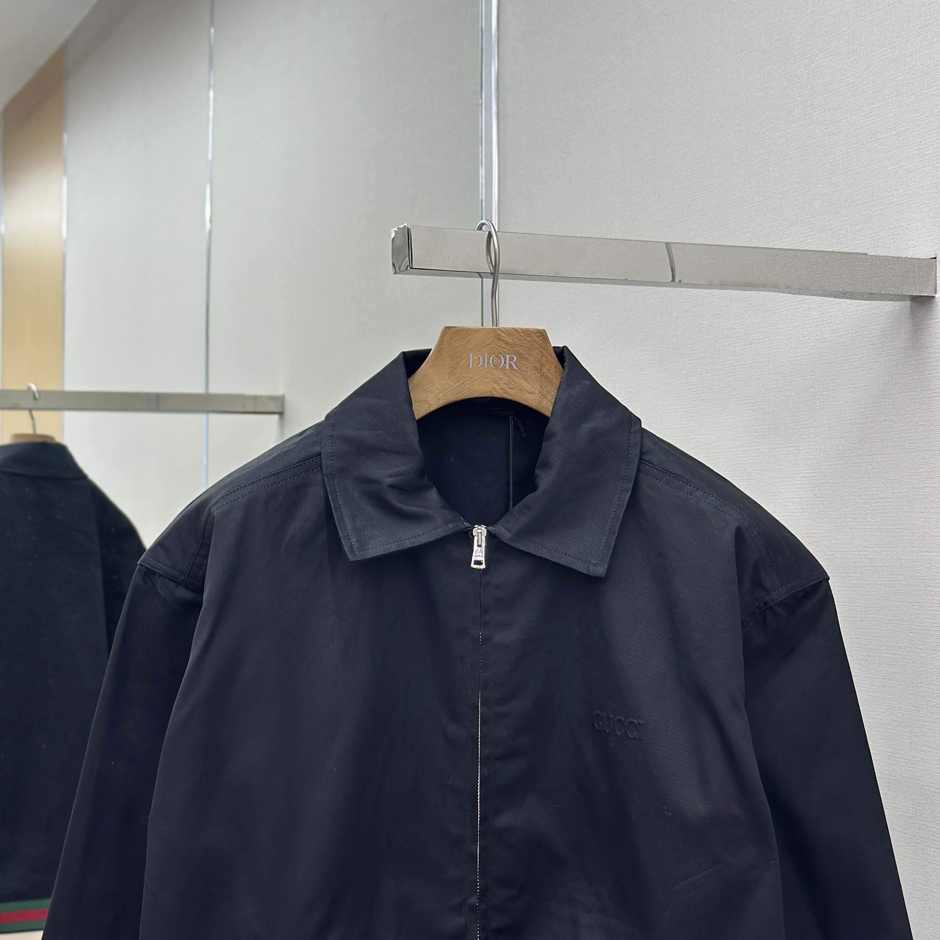 Gucci Cotton Twill Jacket With Web Detail - DesignerGu