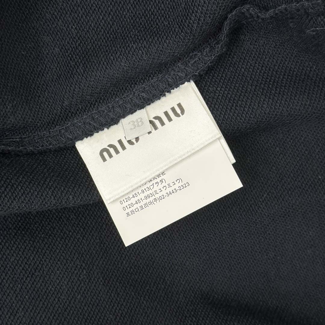 Miu Miu Half-zip Cotton Sweatshirt - DesignerGu