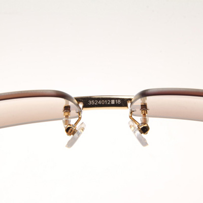 Cartier CT_3524012 Diamond White Mix Black Buffalo Eyeglasses In Gold Brown - DesignerGu