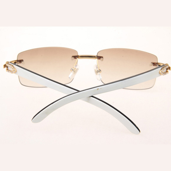 Cartier CT_3524012 Diamond White Mix Black Buffalo Eyeglasses In Gold Brown - DesignerGu