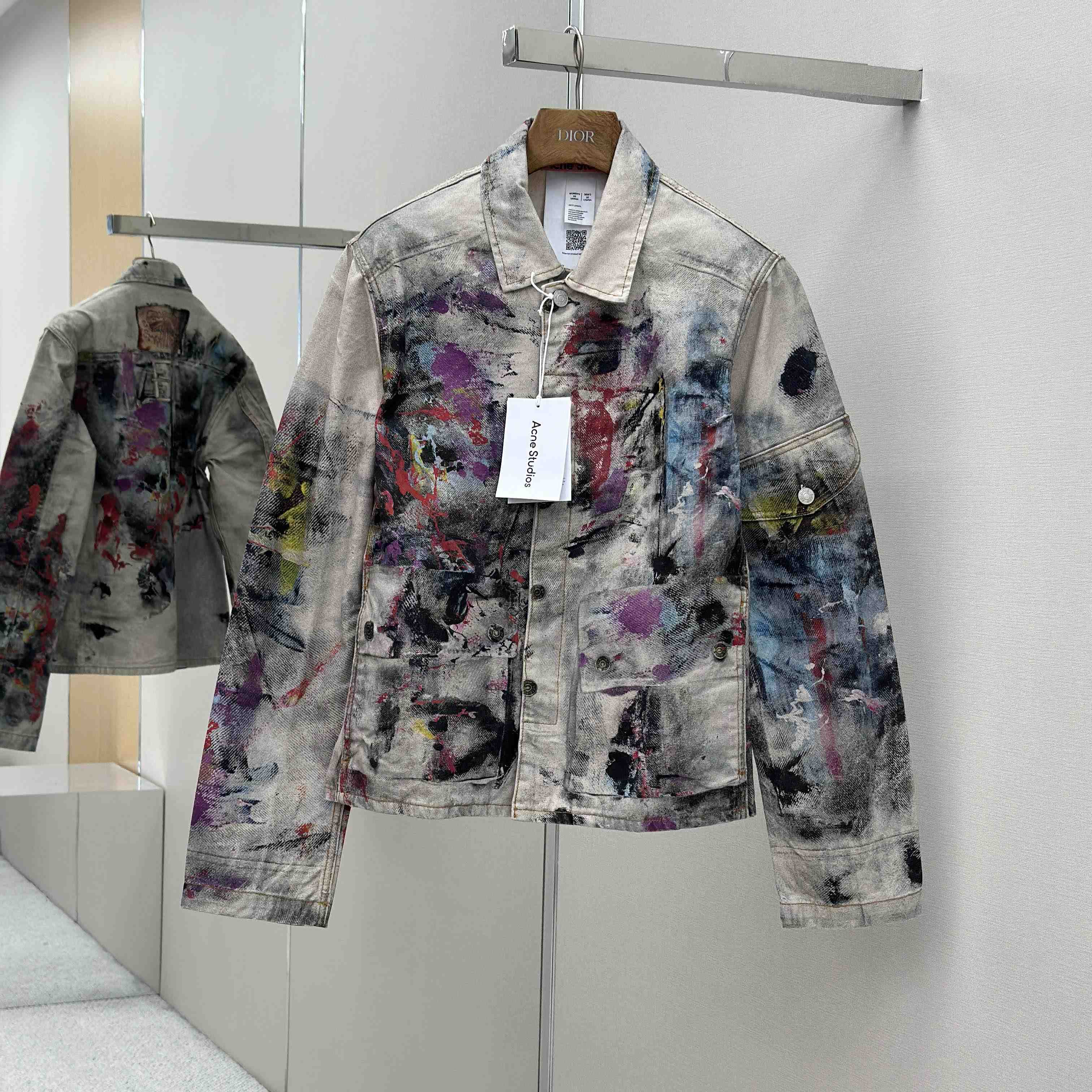 Acne Studios Jacket Trompe L'oeil Print - DesignerGu