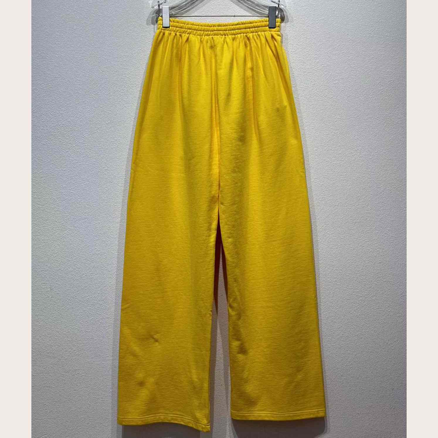 Balenciaga x Scholl Logo Embroidered Yellow Pants - DesignerGu