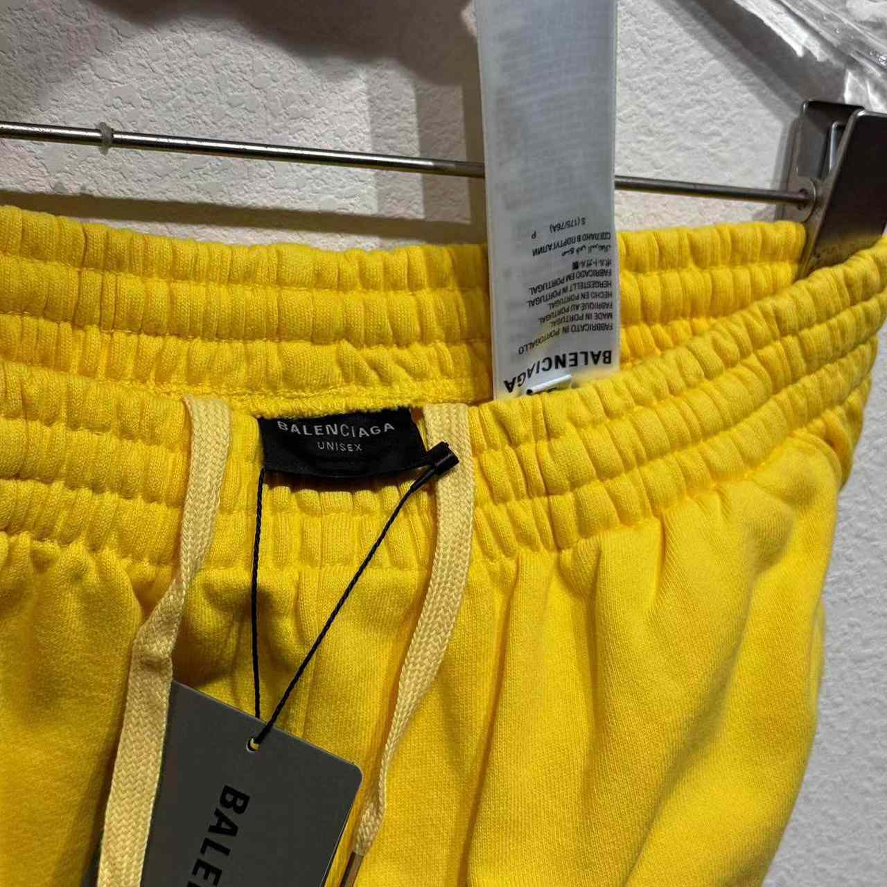 Balenciaga x Scholl Logo Embroidered Yellow Pants - DesignerGu